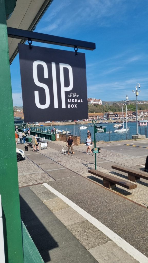 SIP at the Signal Box Folkestone Harbour coffee shop